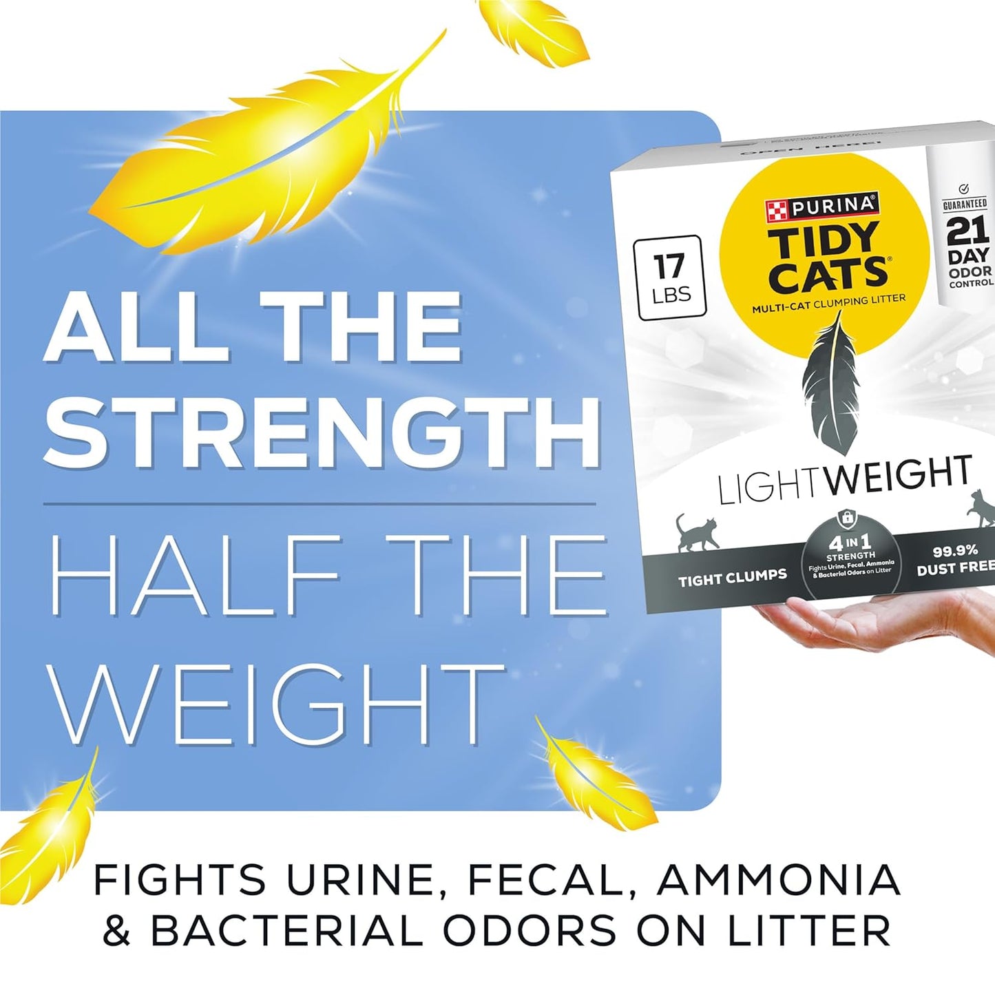 Lightweight 4-In-1 Strength Clumping Cat Litter